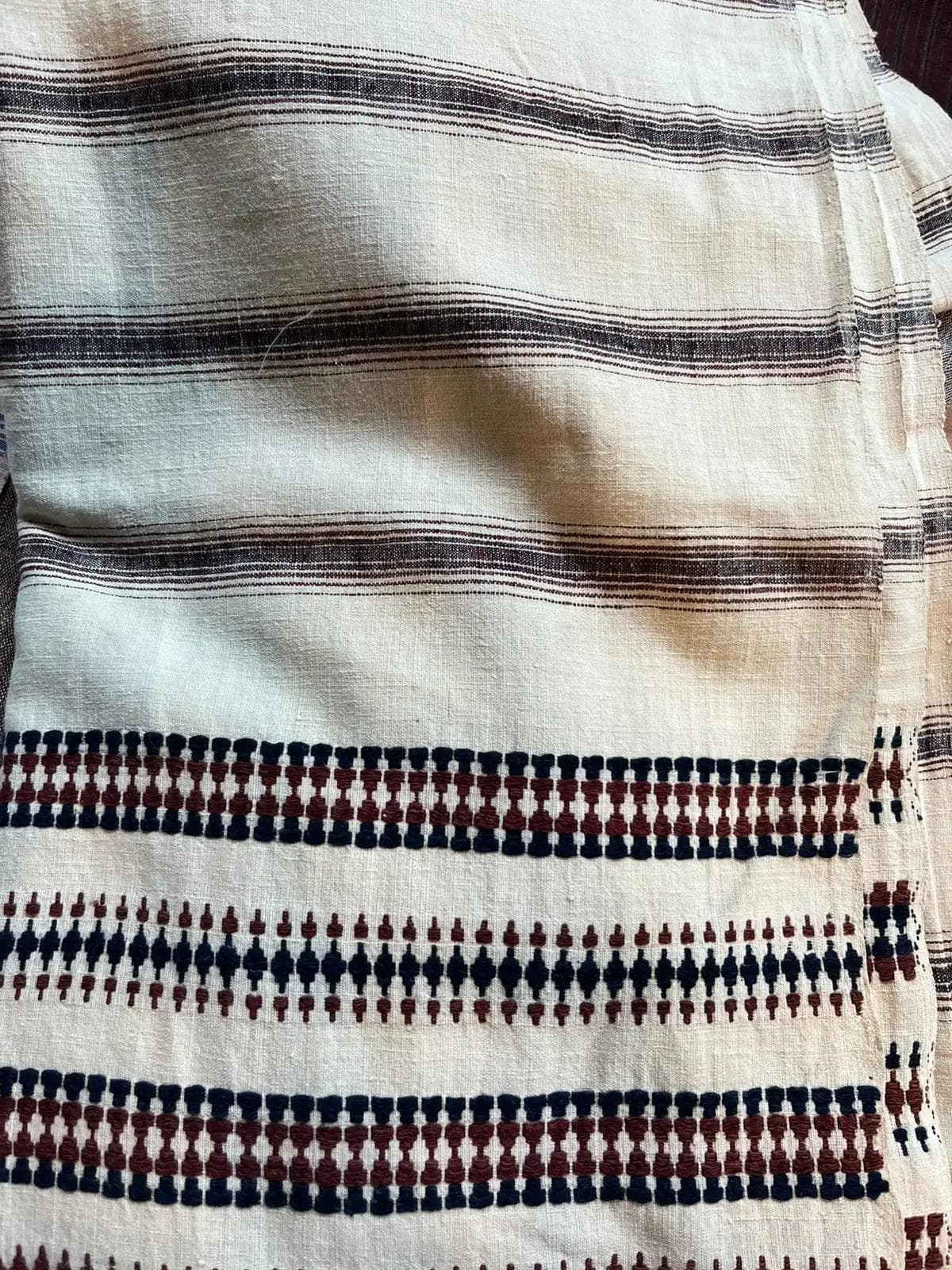 Detail motif kain tenun tradisional