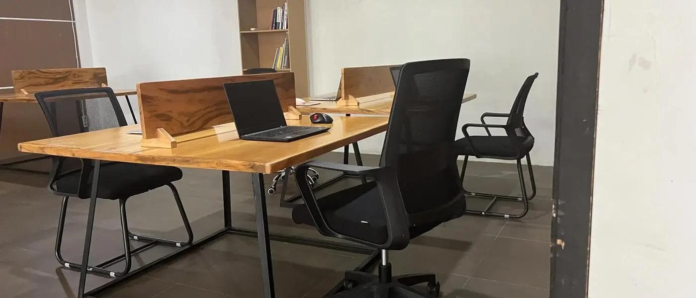 coworking space with table and chair