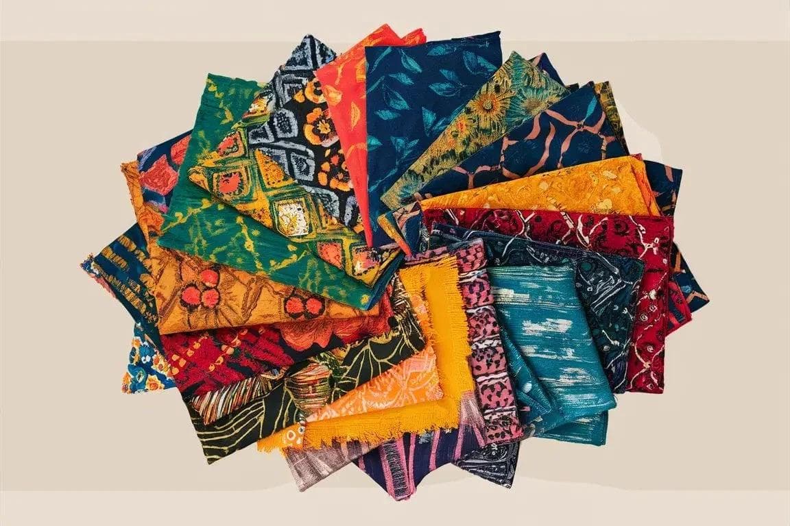Koleksi kain batik berwarna