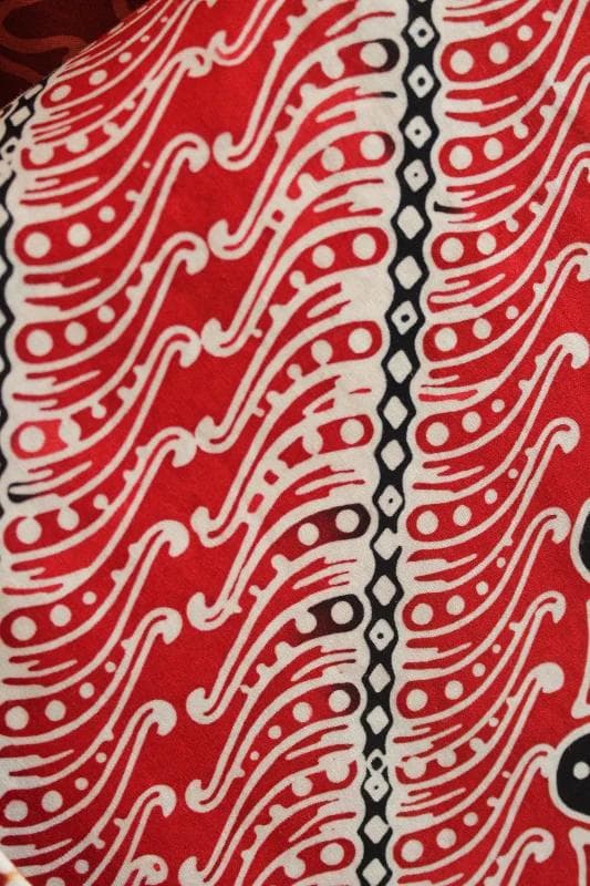 Red and white batik pattern