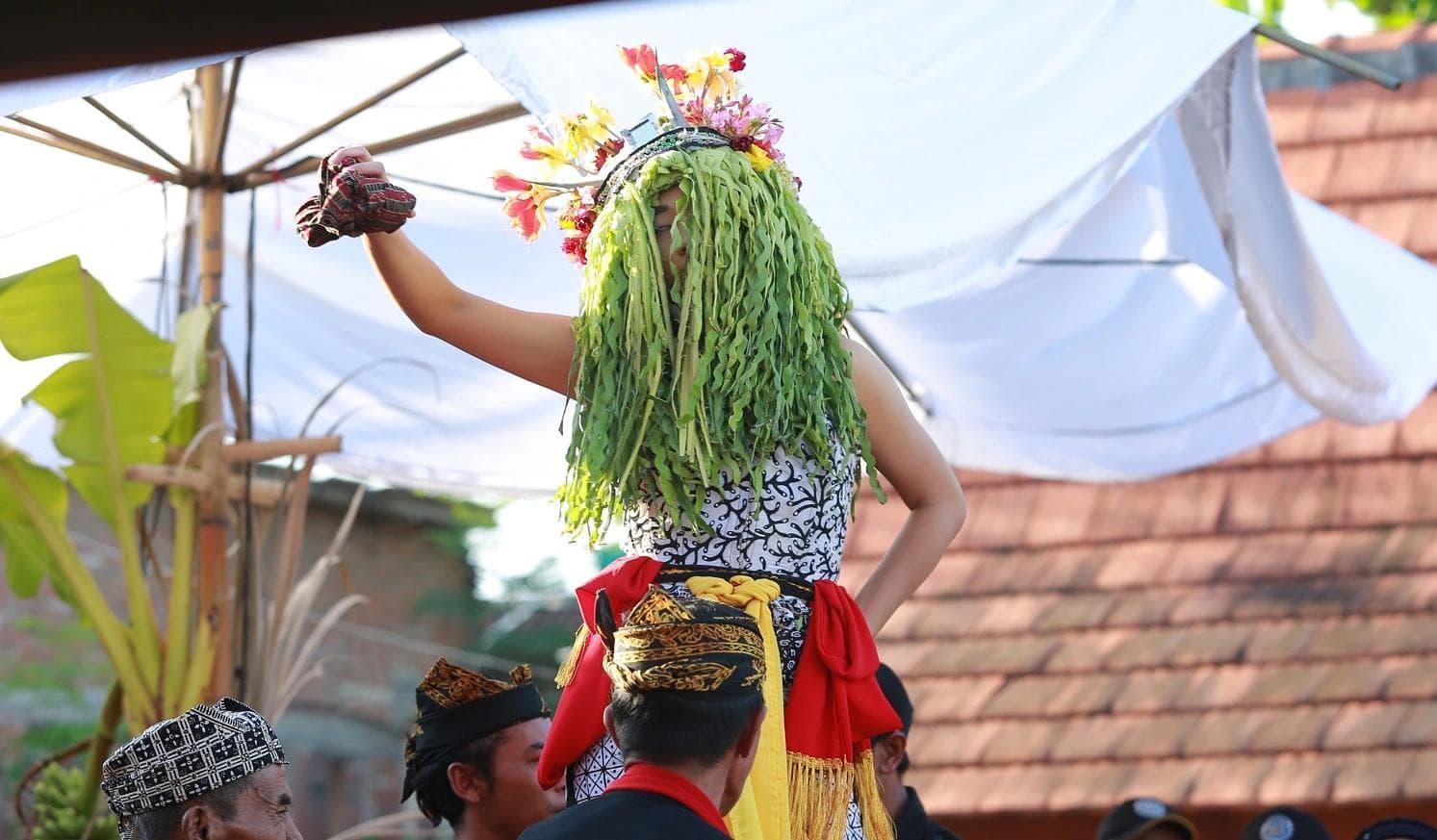 Traditional Seblang ritual performer